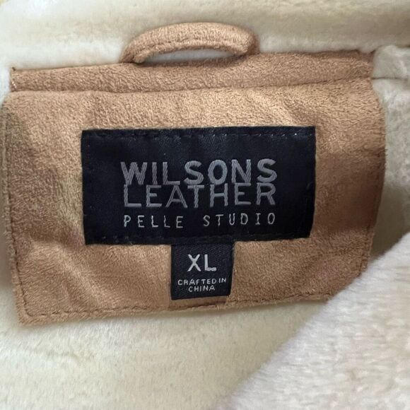 Wilsons Leather Faux Suede Belted Penny Lane Coat Women’s Sz XL‎ Vintage Retro - Picture 3 of 10